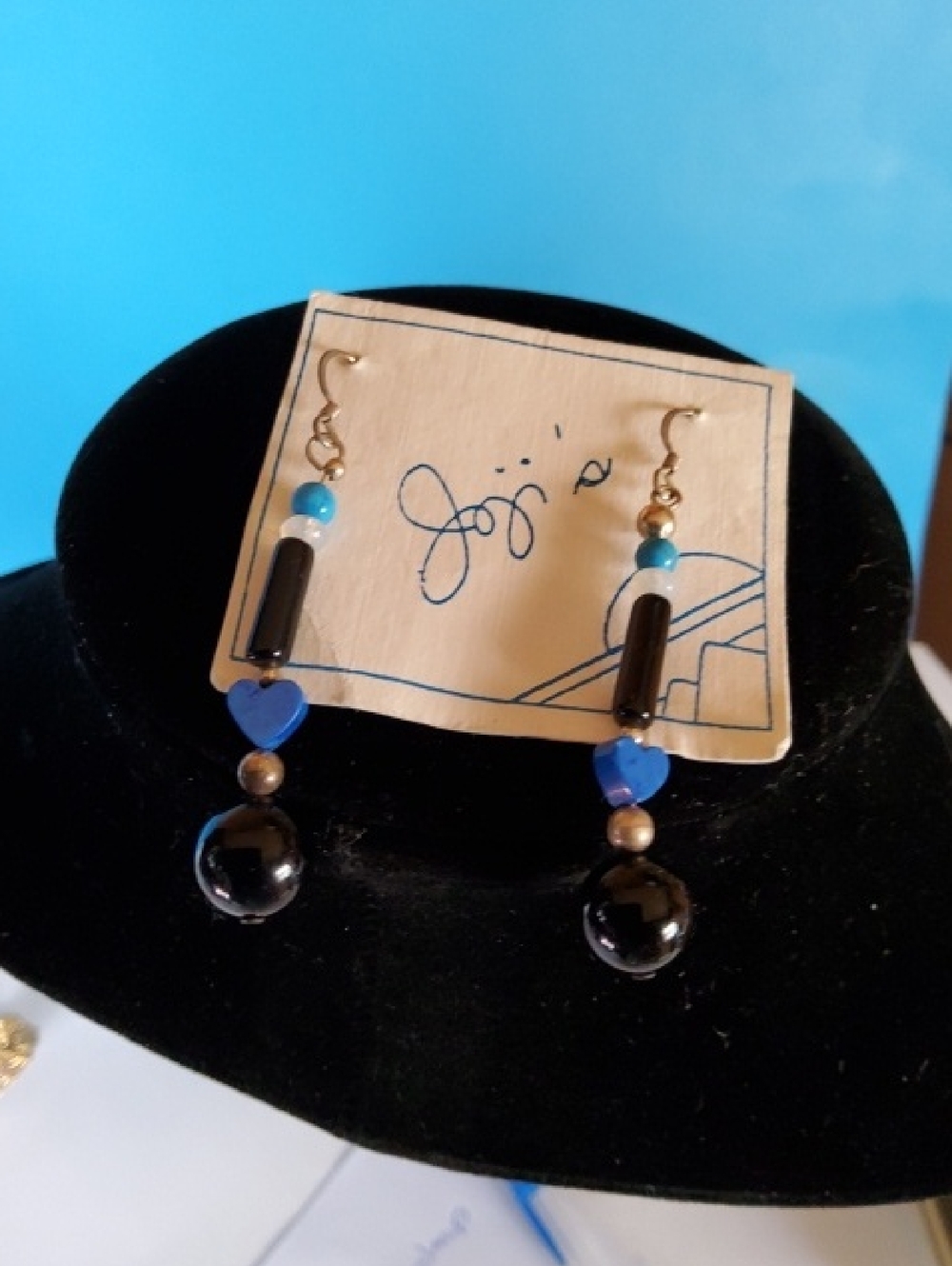 Vintage Joli Design Sterling Silver/ Gemstone Earrings.